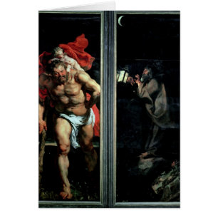 St Christopher och enslingen Hälsningskort