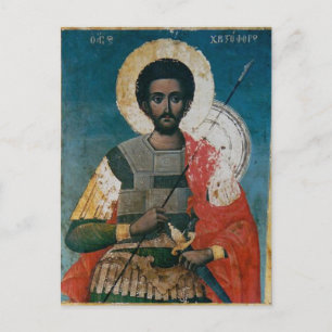 St. Christopher Orthodox Christian Icon Postcard Vykort