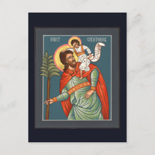 St. Christopher Prayer Card Vykort