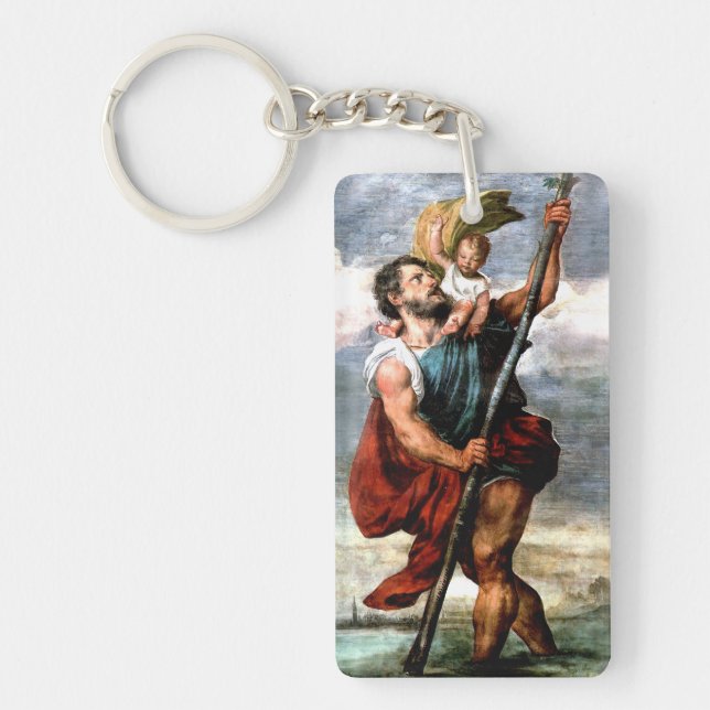 ST CHRISTOPHER SKYDDSHELGON AV HANDELSRESANDEAR, NYCKELRING (Framsidan)