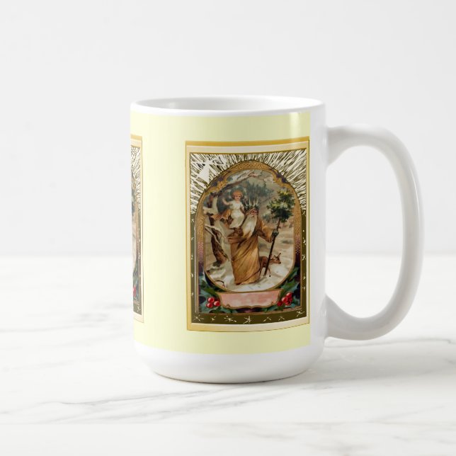 St Christopher som bär barnet Jesus Kaffemugg (Höger)