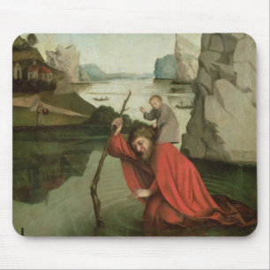 St Christopher som bär Kristusbarnet Musmatta