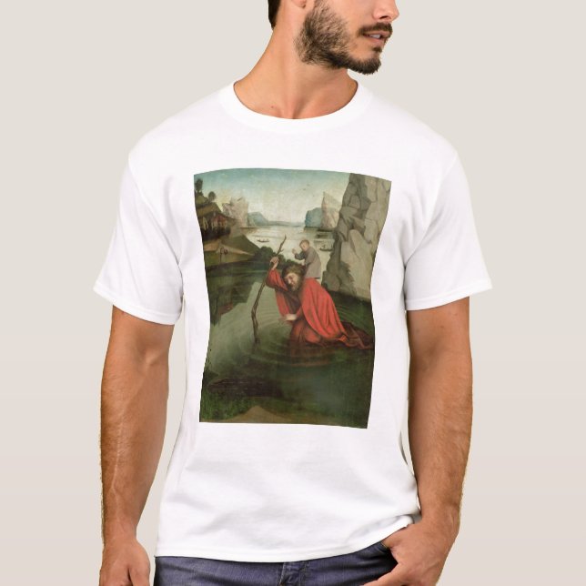 St Christopher som bär Kristusbarnet Tee (Framsida)