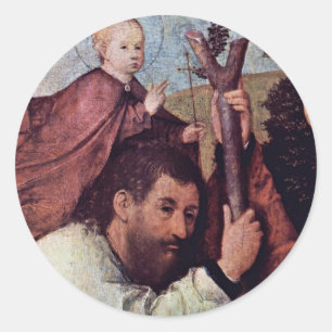 St Christopher [specificera]. , Vid Hieronymus Runt Klistermärke