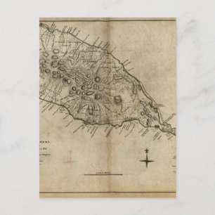 St. Christopher (St. Kitts), Västindien Karta Vykort