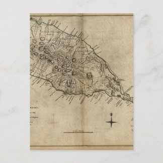 St. Christopher (St. Kitts), Västindien Karta Vykort