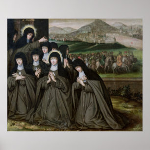 St. Claire med henne syster, Agnes och nunnor Poster