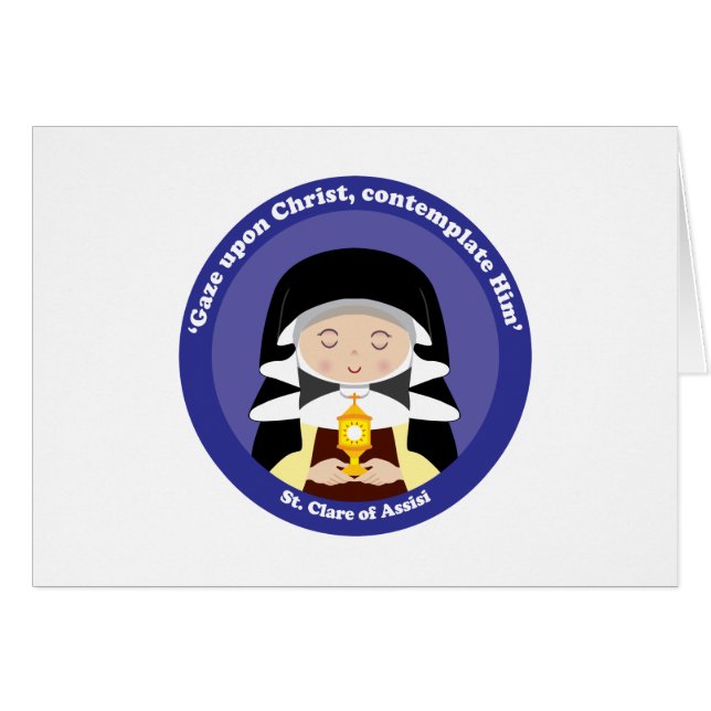 St. Clare av Assisi Hälsningskort (Framsidan Horizontal)