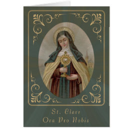St. Clare av Assisi med eucharisten OBS Kort