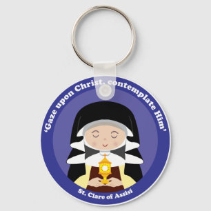 St. Clare av Assisi Nyckelring
