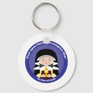 St. Clare av Assisi Nyckelring