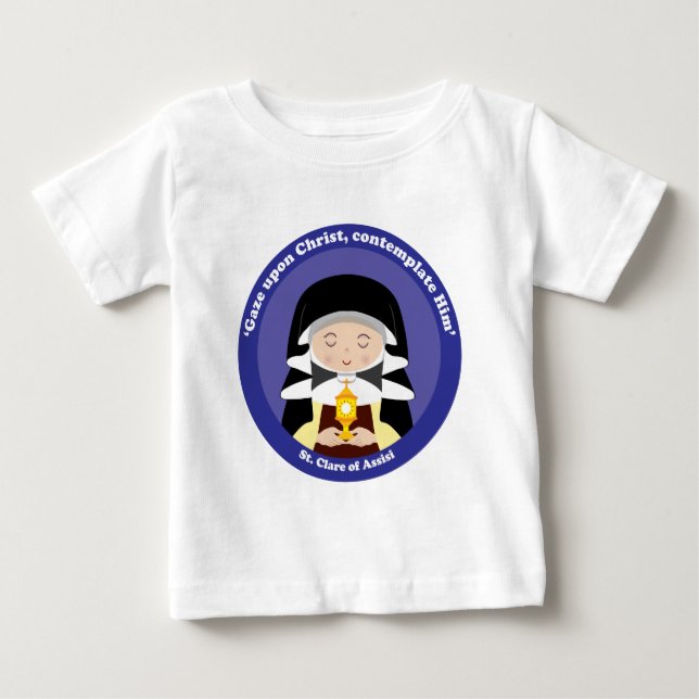 St. Clare av Assisi Tee Shirt (Framsida)