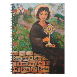 St. Clare av den Assisi anteckningsboken Anteckningsbok