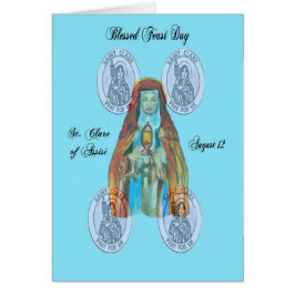 St. Clare av den Assisi festmåltiddagen Hälsningskort