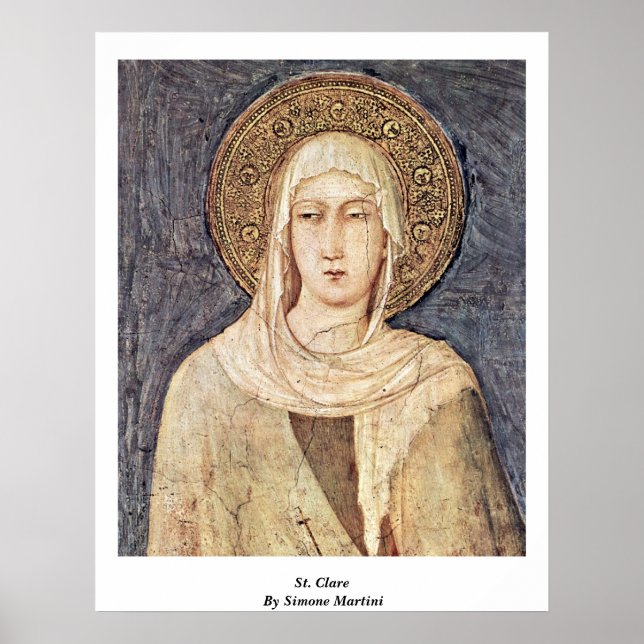 St. Clare by Simone Martini Poster (Framsidan)