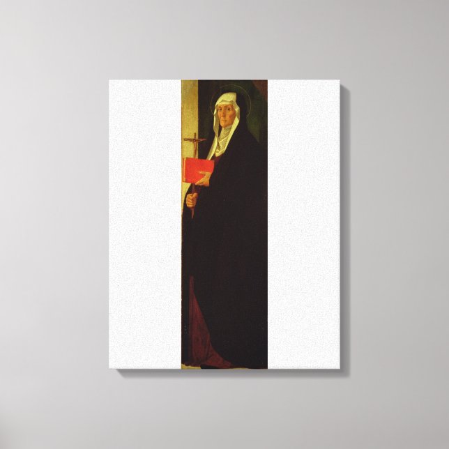 St. Clare, c.1485-90 (tempera on panel) Canvastryck (Framsida)