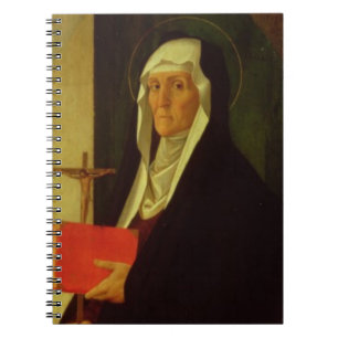 St. Clare, c.1485-90 (tempera på panel) Anteckningsbok