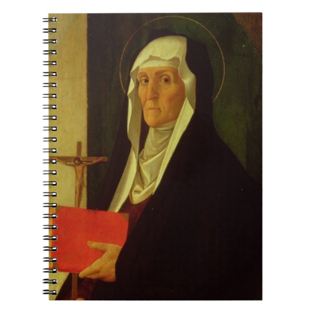 St. Clare, c.1485-90 (tempera på panel) Anteckningsbok (Framsidan)