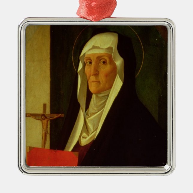 St. Clare, c.1485-90 (tempera på panel) Julgransprydnad Metall (Framsidan)