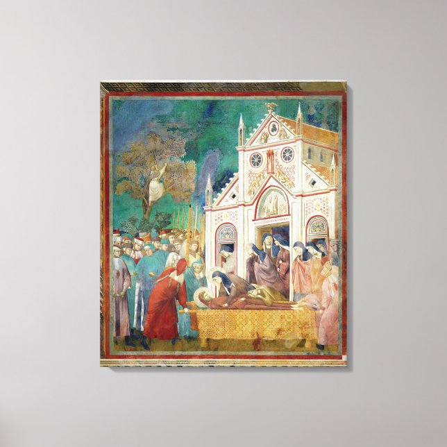 St. Clare Embraces the Body of St. Francis Canvastryck (Framsida)