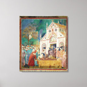 St. Clare Embraces the Body of St. Francis Canvastryck