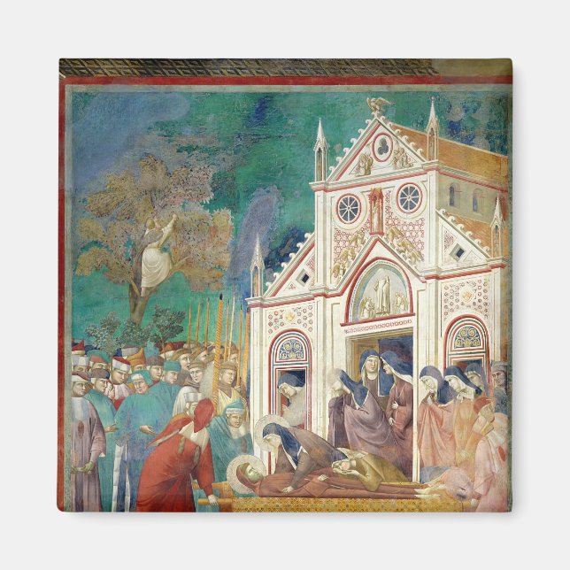 St. Clare Embraces the Body of St. Francis Magnet (Framsidan)