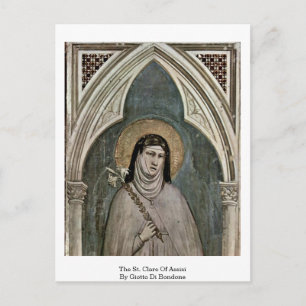 St Clare of Assisi av Giotto di Bondon Vykort