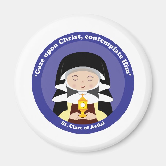 St. Clare of Assisi Magnet (Framsidan)
