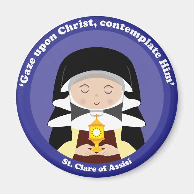St. Clare of Assisi Magnet (Framsidan)