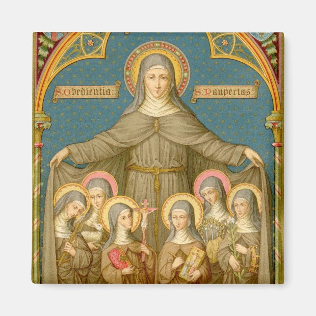 St. Clare of Assisi & Nuns (SAU 027) Magnet (Framsidan)