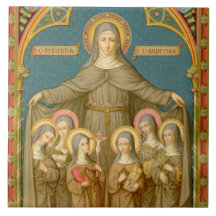St. Clare of Assisi & Nuns (SAU 27) Ceramic Tile 2