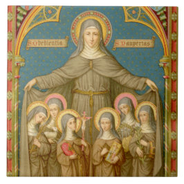 St. Clare of Assisi & Nuns (SAU 27) Ceramic Tile 2 Kakelplatta