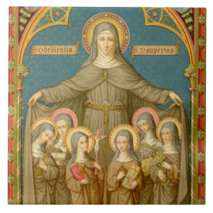 St. Clare of Assisi & Nuns (SAU 27) Ceramic Tile 2 Kakelplatta