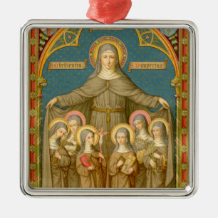 St. Clare of Assisi & Nuns (SAU 27) Julgransprydnad Metall
