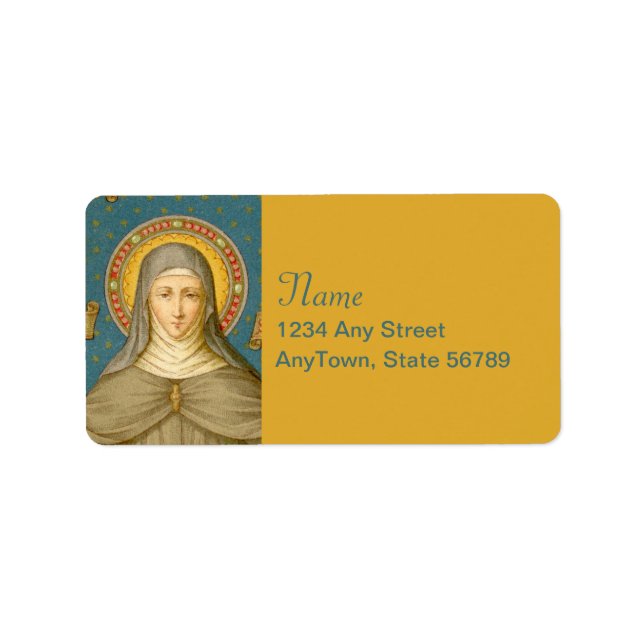 St. Clare of Assisi (SAU 027) Adressetikett (Framsidan)