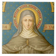 St. Clare of Assisi (SAU 027) Ceramic Tile 1