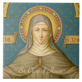 St. Clare of Assisi (SAU 027) Ceramic Tile 1 Kakelplatta