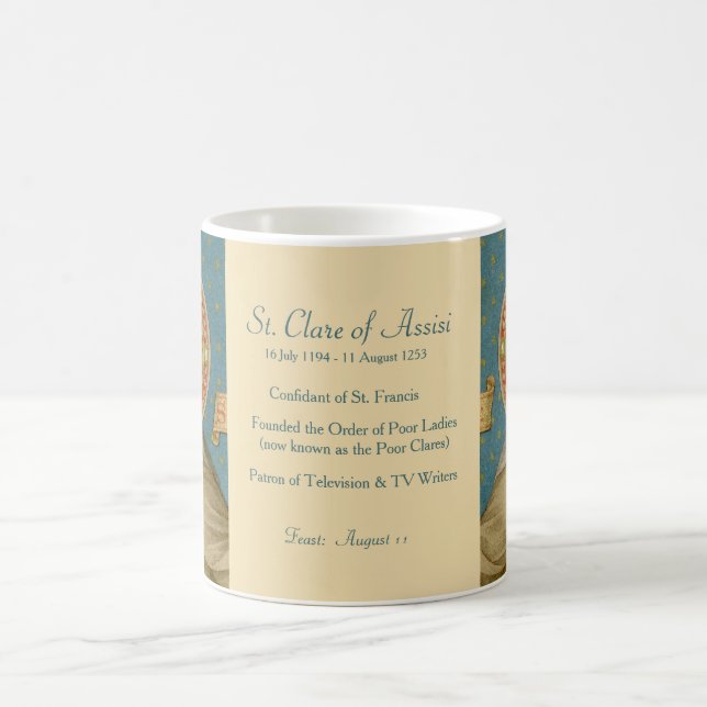 St. Clare of Assisi (SAU 027) Coffee Mugg 1.2a (Center)