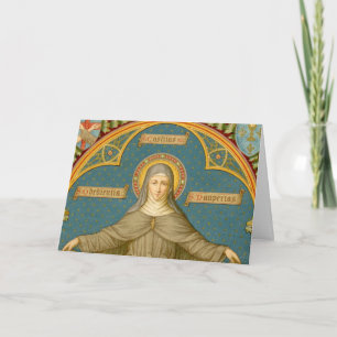 St Clare of Assisi & Scrollss of Vows (SAU027) Kort