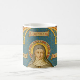 St. Clare of Assisi & Scrollss of Vows (SAU 027) Kaffemugg