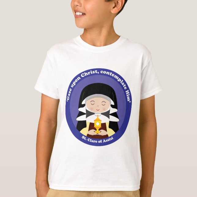 St. Clare of Assisi T Shirt (Framsida)