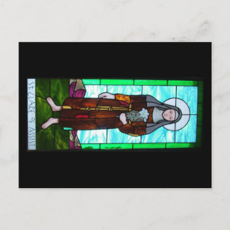 St. Clare of Assisi vycard Vykort
