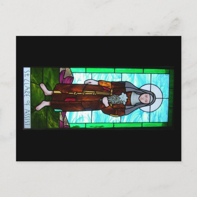 St. Clare of Assisi vycard Vykort (Framsida)
