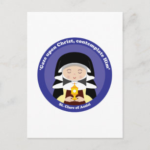 St. Clare of Assisi Vykort