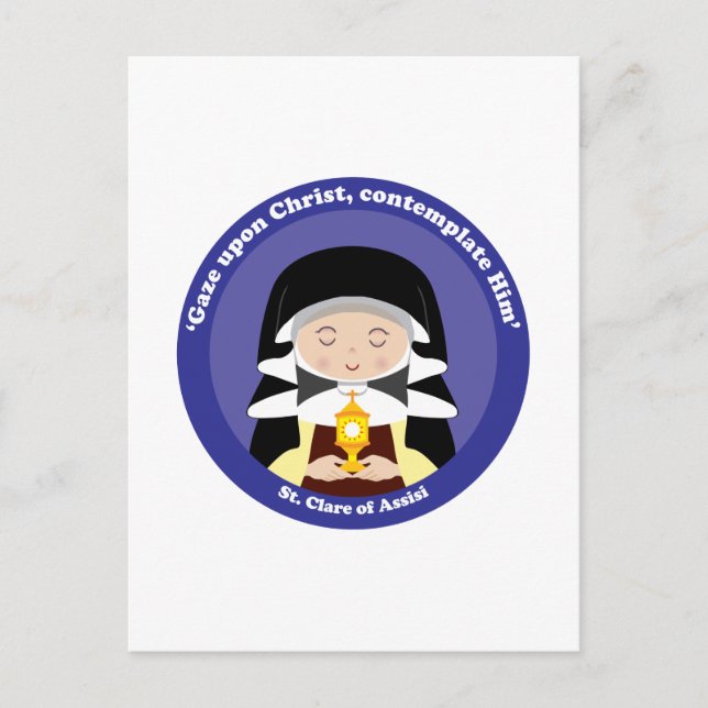 St. Clare of Assisi Vykort (Framsida)