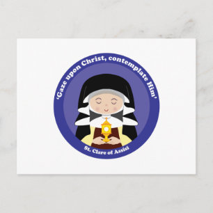 St. Clare of Assisi Vykort
