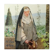 St Clare of Assisi Watering Flowers (M 065)