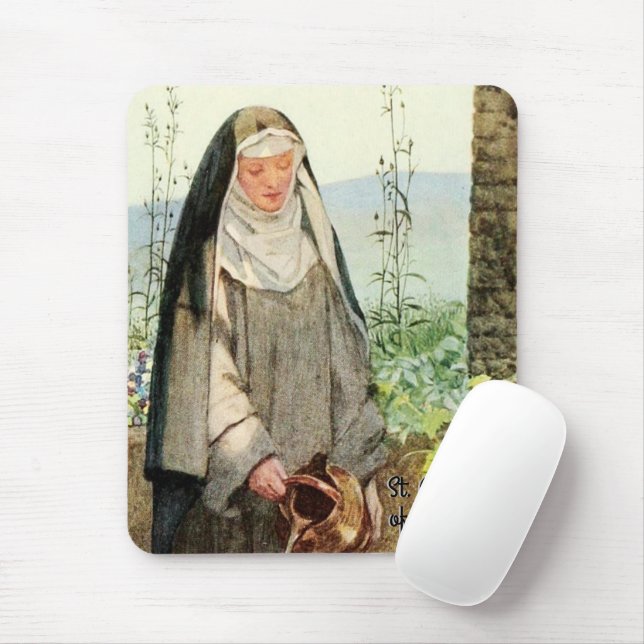 St Clare of Assisi Watering Flowers (M 065) Musmatta (Med mus)