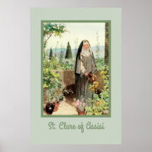 St Clare of Assisi Watering Flowers (M 065)