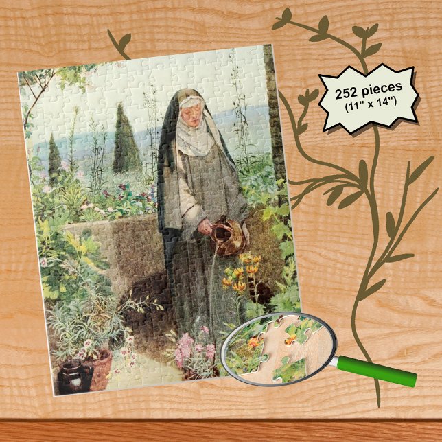 St Clare of Assisi Watering Flowers (M 065) Pussel (Skapare uppladdad)